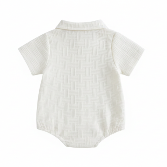 Verano Textured Romper | Milk