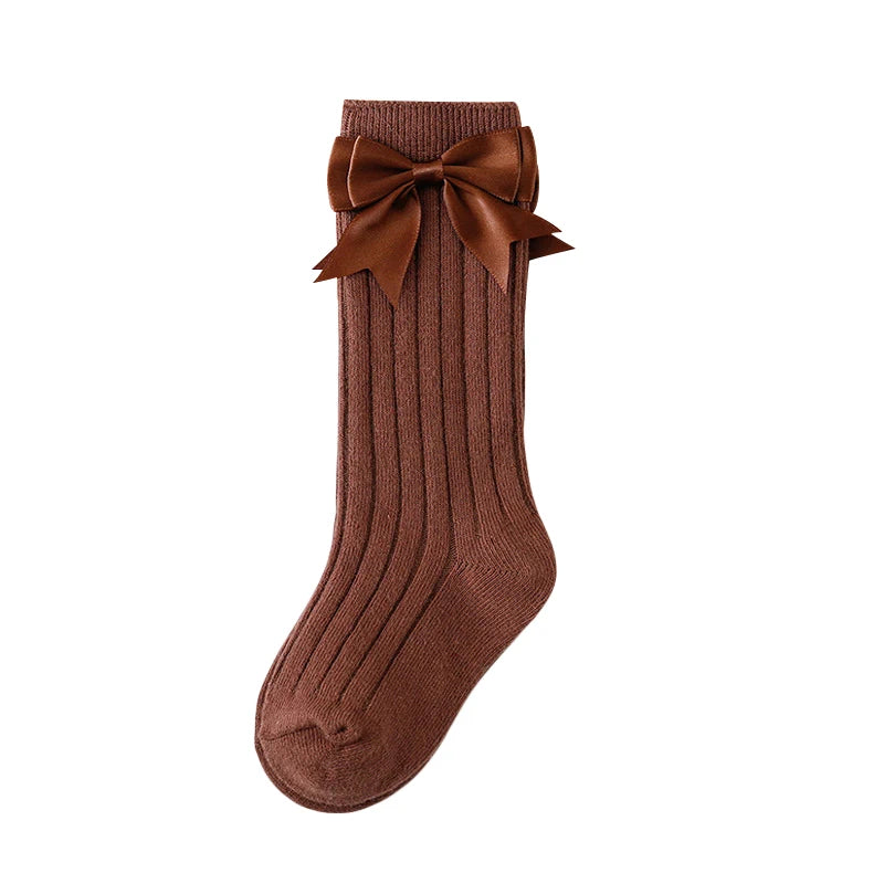 Ribbed Bow Socks