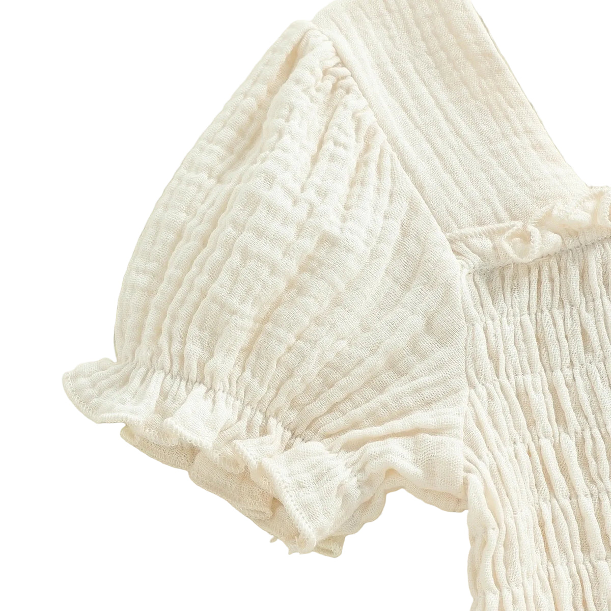 Arabella Shirred Dress | Ivory