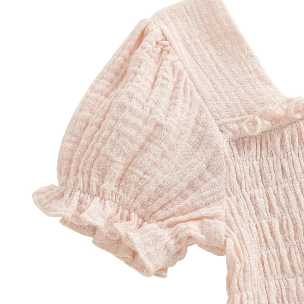 Arabella Shirred Dress | Pink