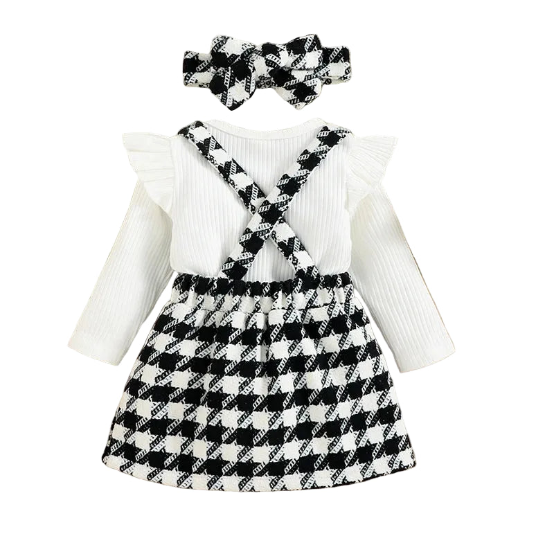 Houndstooth Pinafore Set