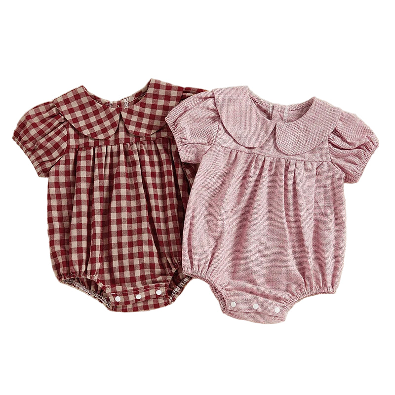 Grace Collared Romper | Pink