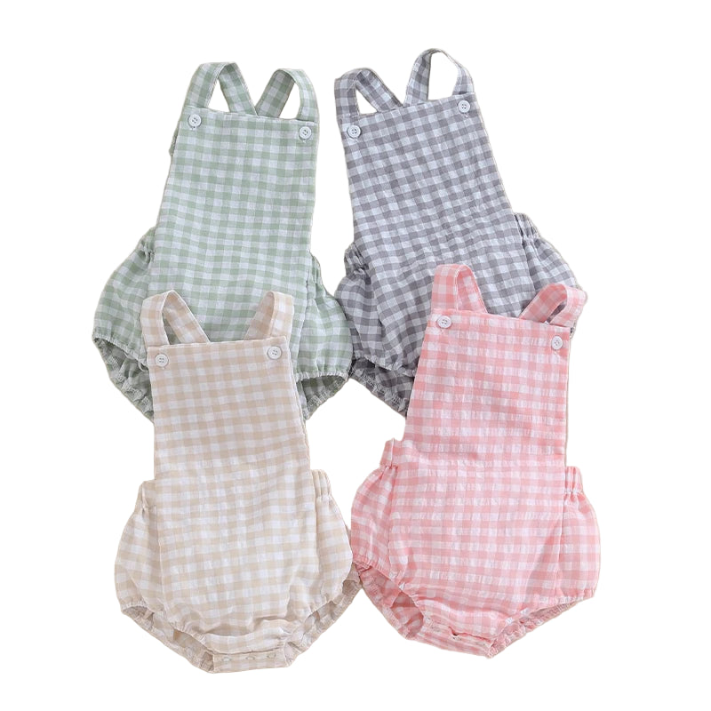 Gingham Cross Back Romper | 4 Colours