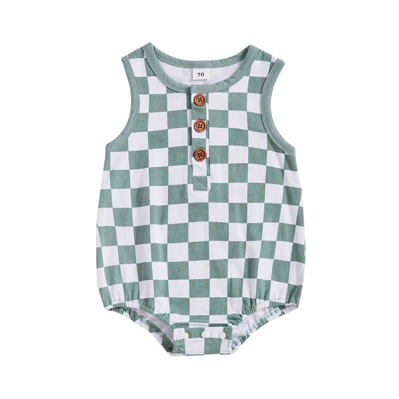 Reef Checkered Bodysuit | Blue