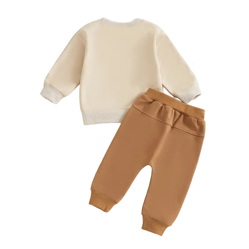 Daddy's Little Dude Tracksuit Set | Brown or Black