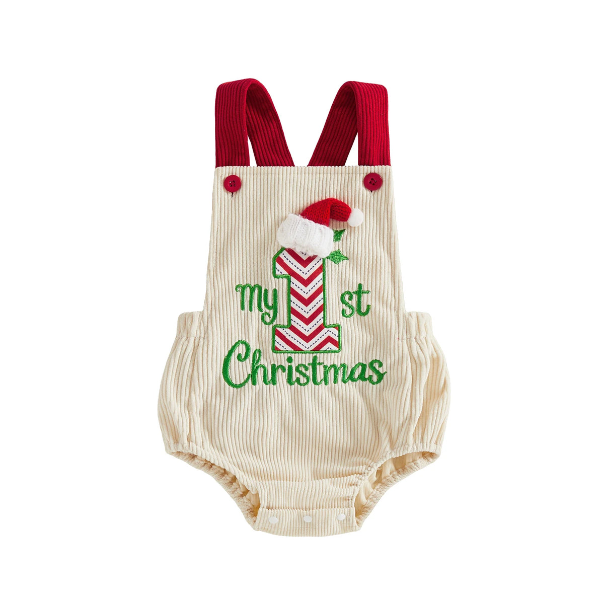 First Christmas Romper | Red or Cream