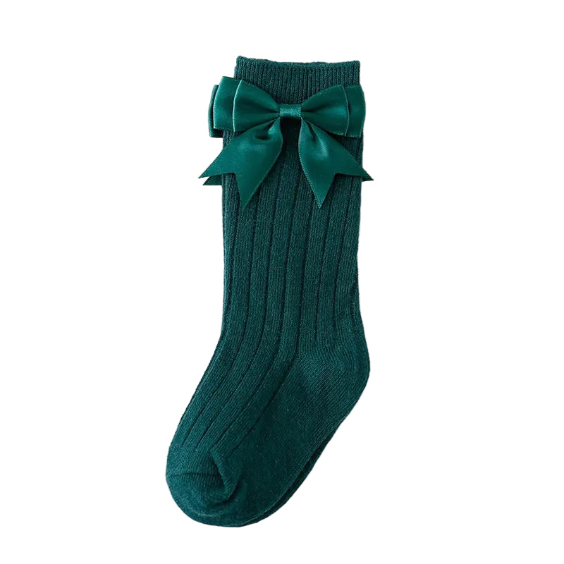 Ribbed Bow Socks