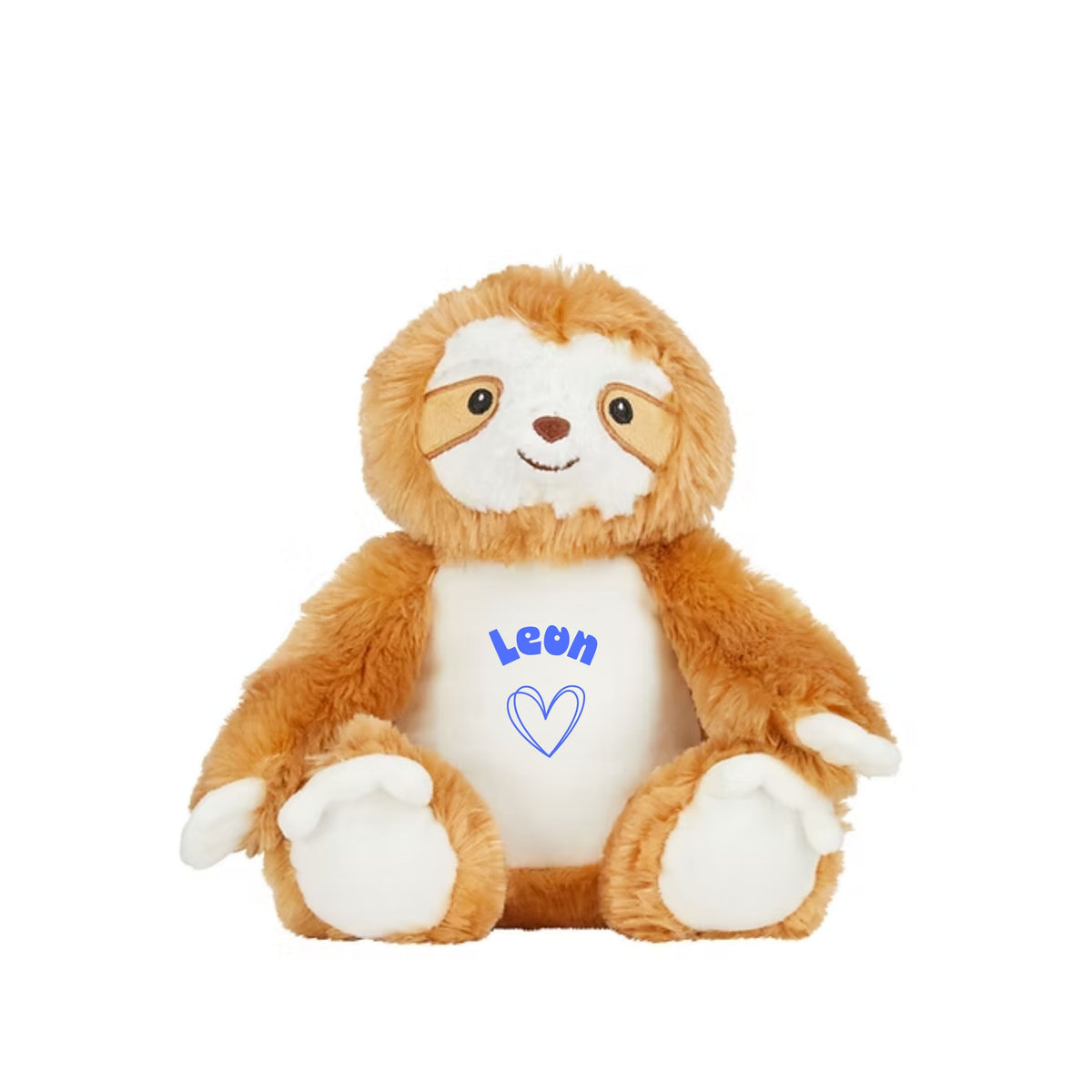 MLW By Design - Personalised Sloth Plush Toy | 4 Print Colours