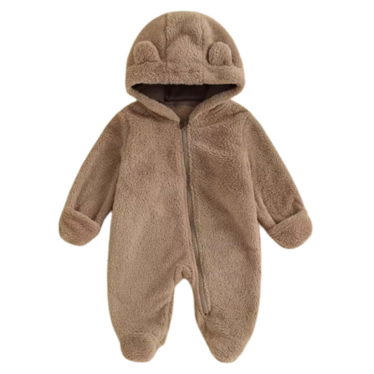 Fluffy Plush Teddy Onesie | Brown