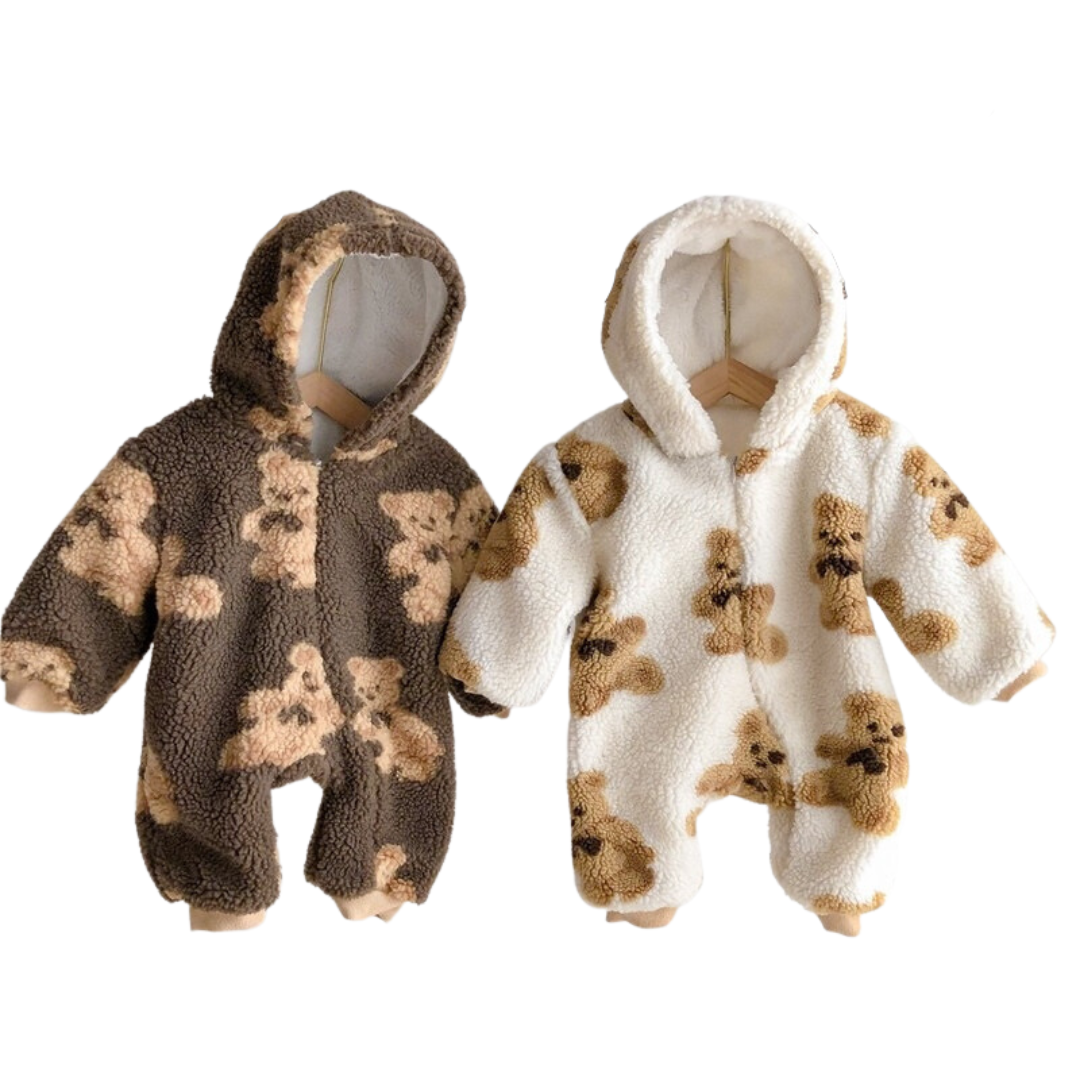 Teddy bear jumpsuit baby outlet