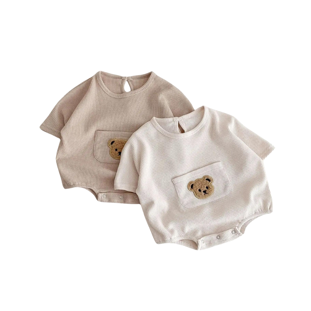 Teddy Pocket Romper | 2 Colours