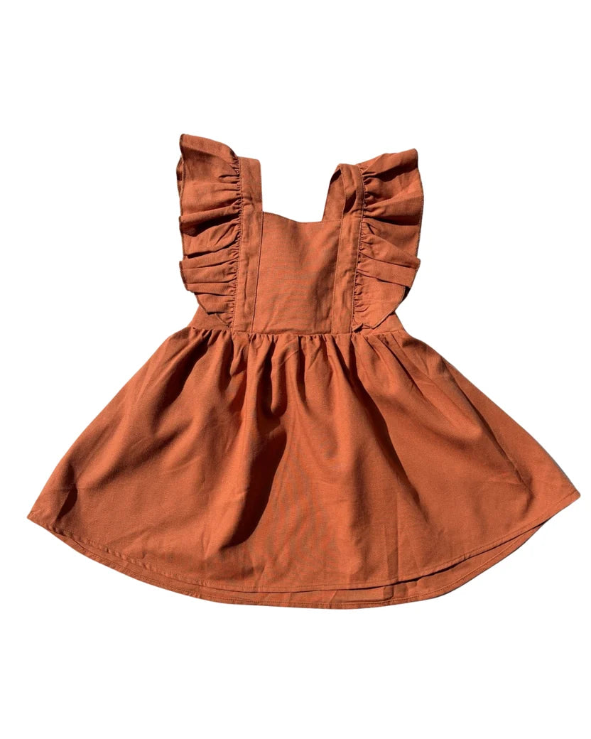 Breezy Co. - Ruffled Dress | Rust