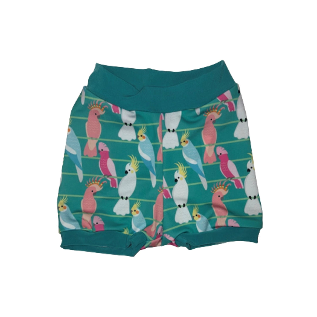 Walandella Designs - Handmade Cockatoo SPF50 Swim Shorties *CLEARANCE*