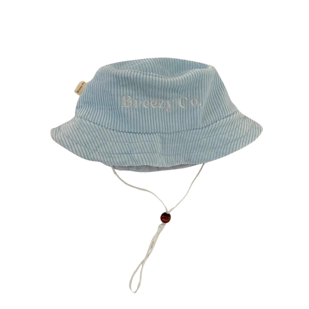 Breezy Co. - Corduroy Logo Bucket Hat | Baby Blue