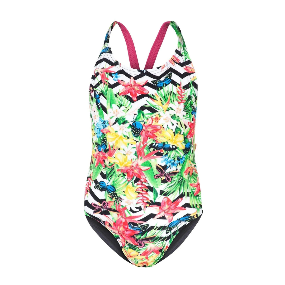 Sparkle Creative - Girls One Piece Swimsuit | Tropical