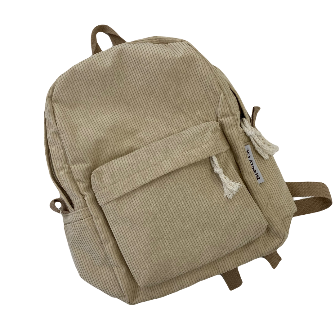 Breezy Co. - Personalised Corduroy Backpack | Sand