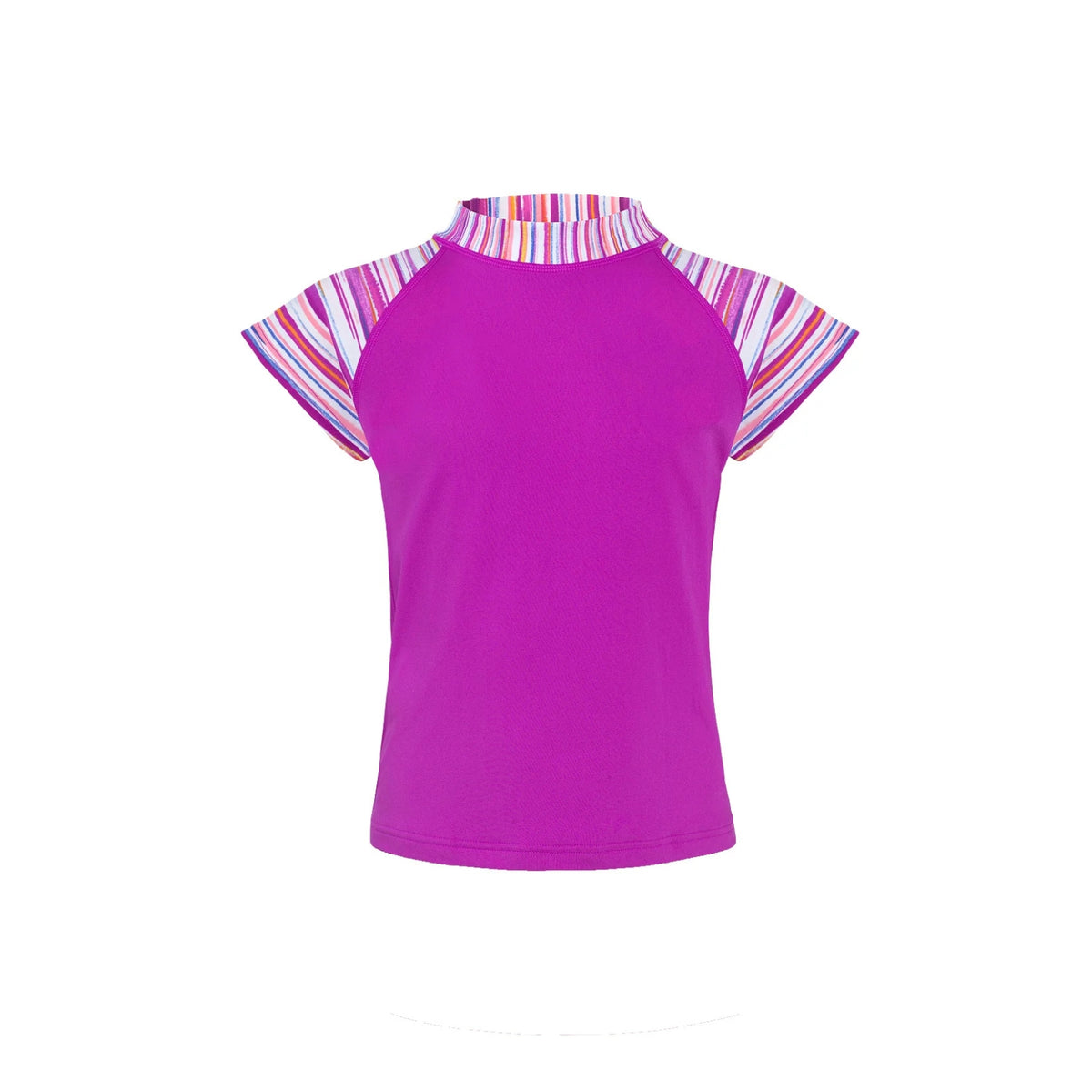 Sparkle Creative - Girls Swim Sun Top | Candy Stripe