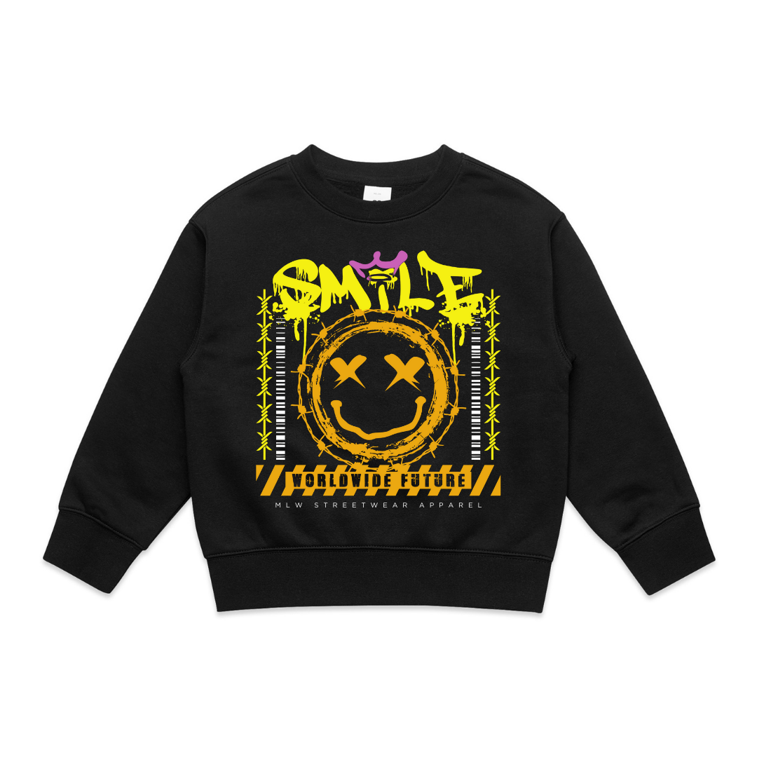 MLW By Design - Smile Vintage Oversized Crew