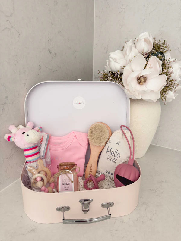 Small Land - Large Baby Girl Gift Box | Newborn & Baby Shower Gift Box