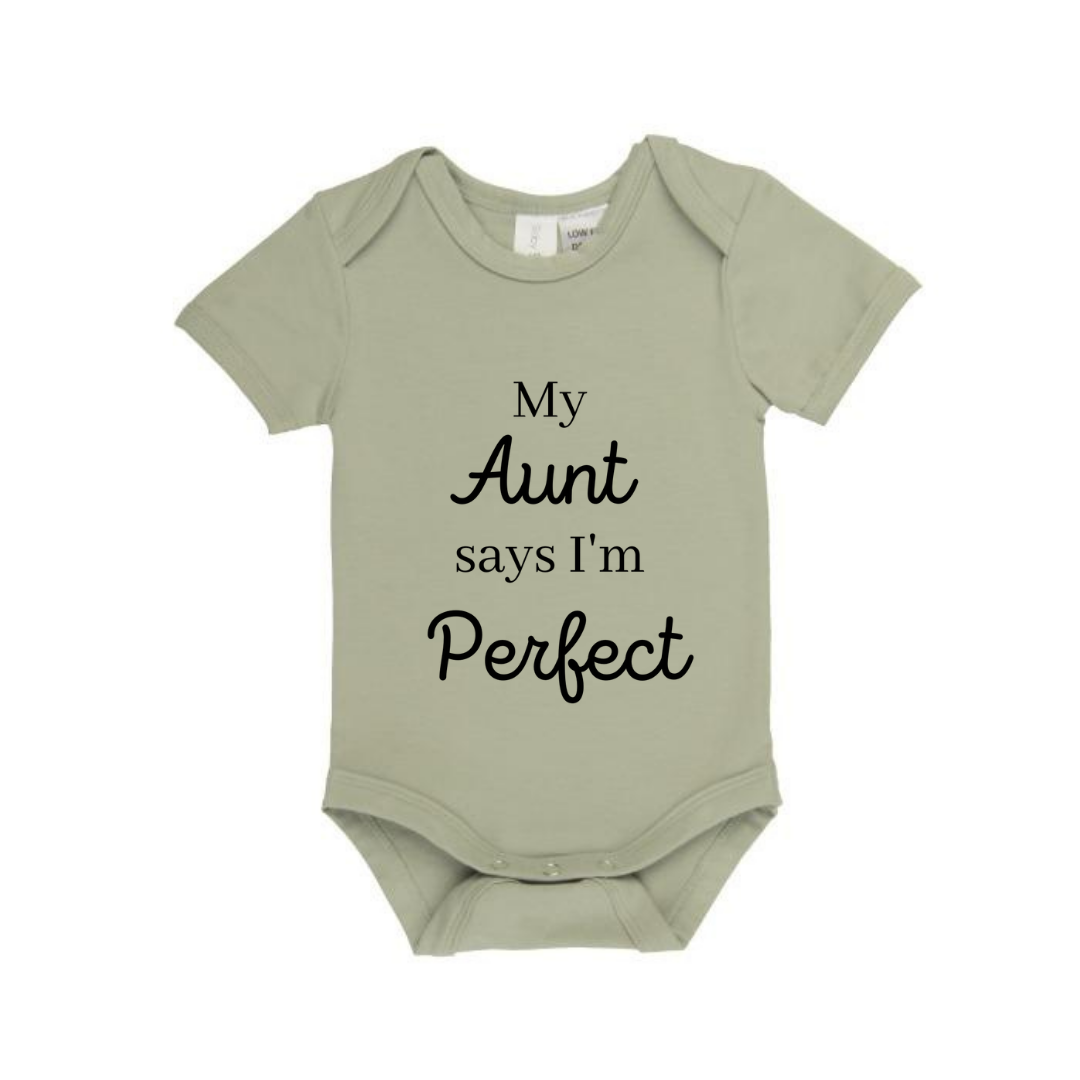 MLW By Design - Perfect Aunt Bodysuit Sage - LONG SLEEVE (CLEARANCE)