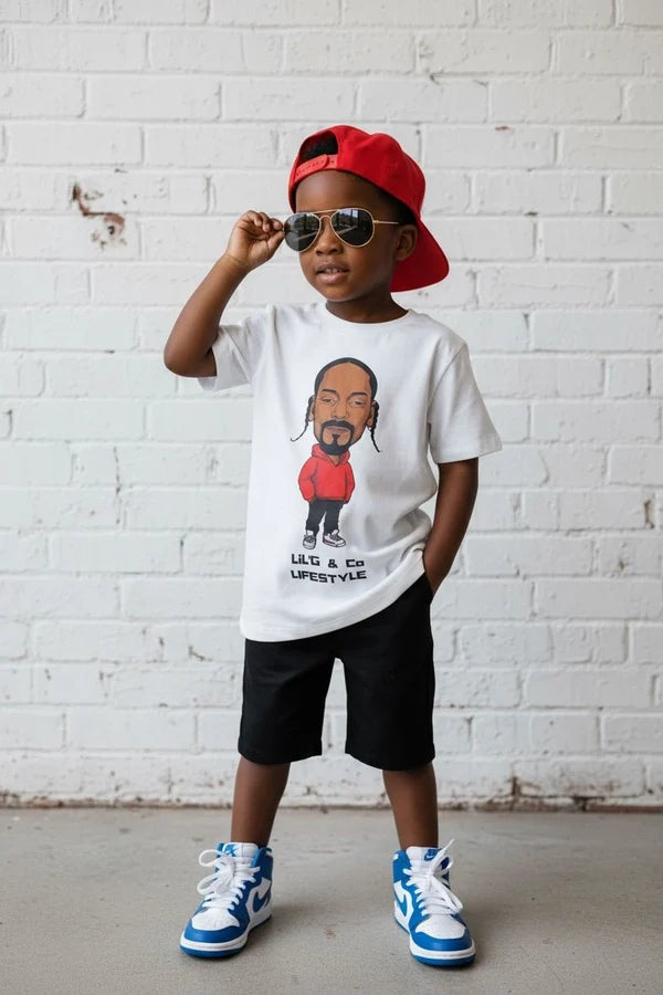 LiL'G & Co. - D O Double G Short Sleeve T-shirt | White