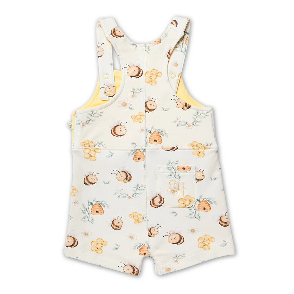 Snuggle Hunny Kids - Snuggle Overall Shorts | Bumblebees