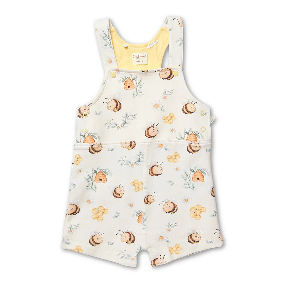 Snuggle Hunny Kids - Snuggle Overall Shorts | Bumblebees