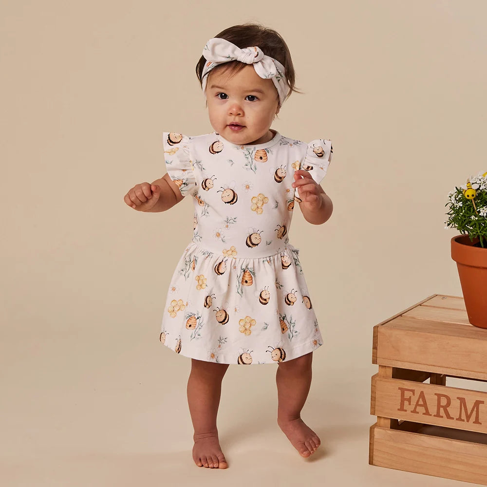 Snuggle Hunny Kids - Organic Dress | Bumblebees