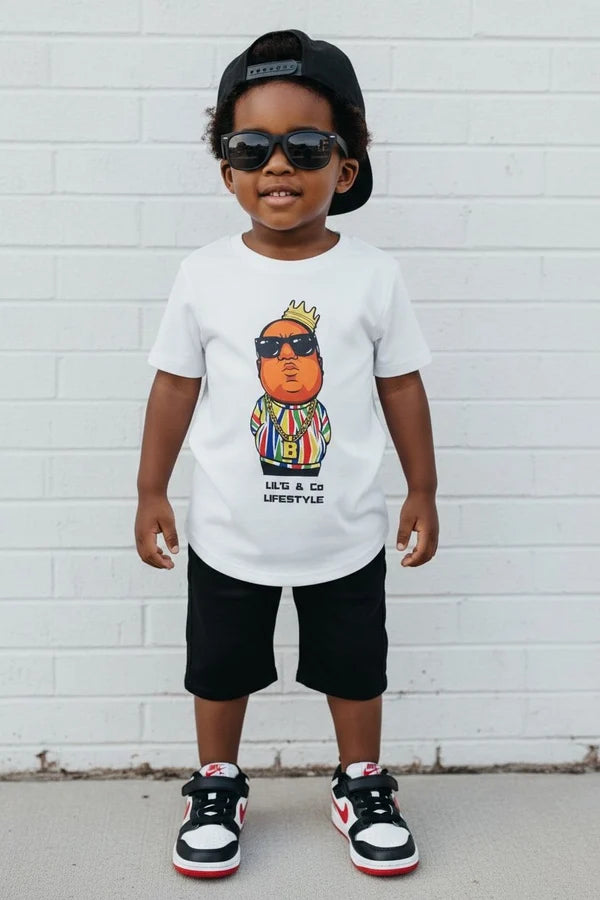 LiL'G & Co. - BIG POPPA Short Sleeve T-shirt | White