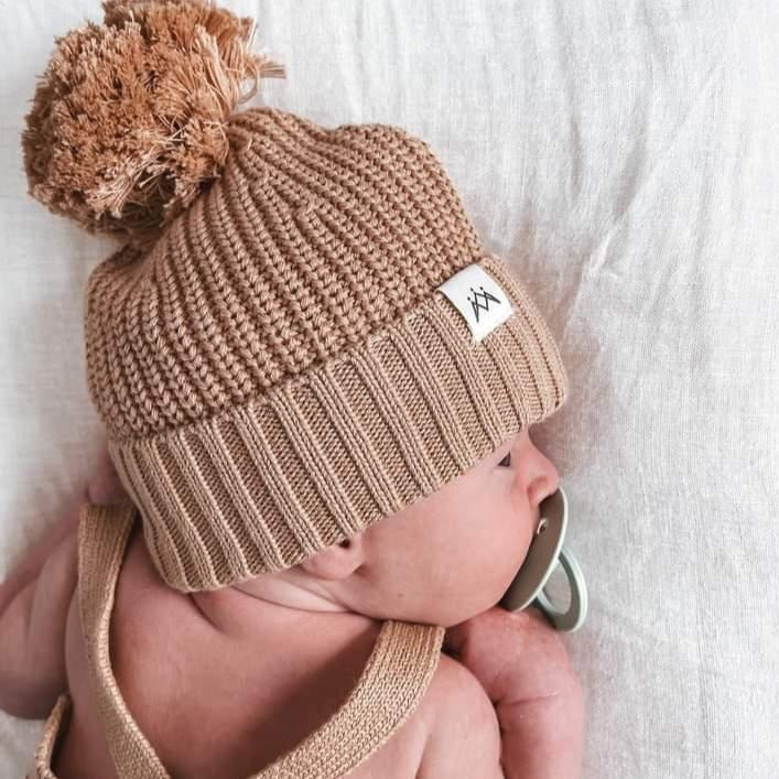 3 Little Crowns - Textured Knit Beanie | Coco