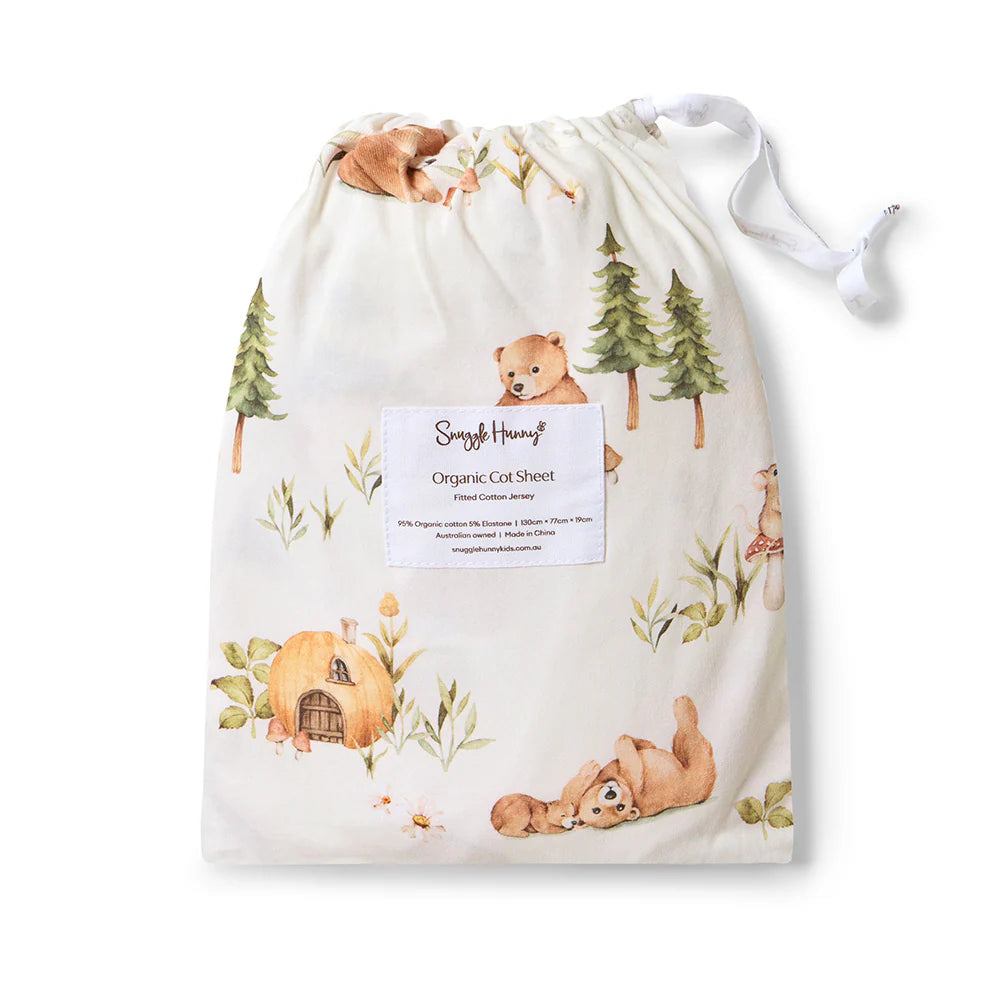 Snuggle Hunny Kids - Organic Fitted Cot Sheet | Bears
