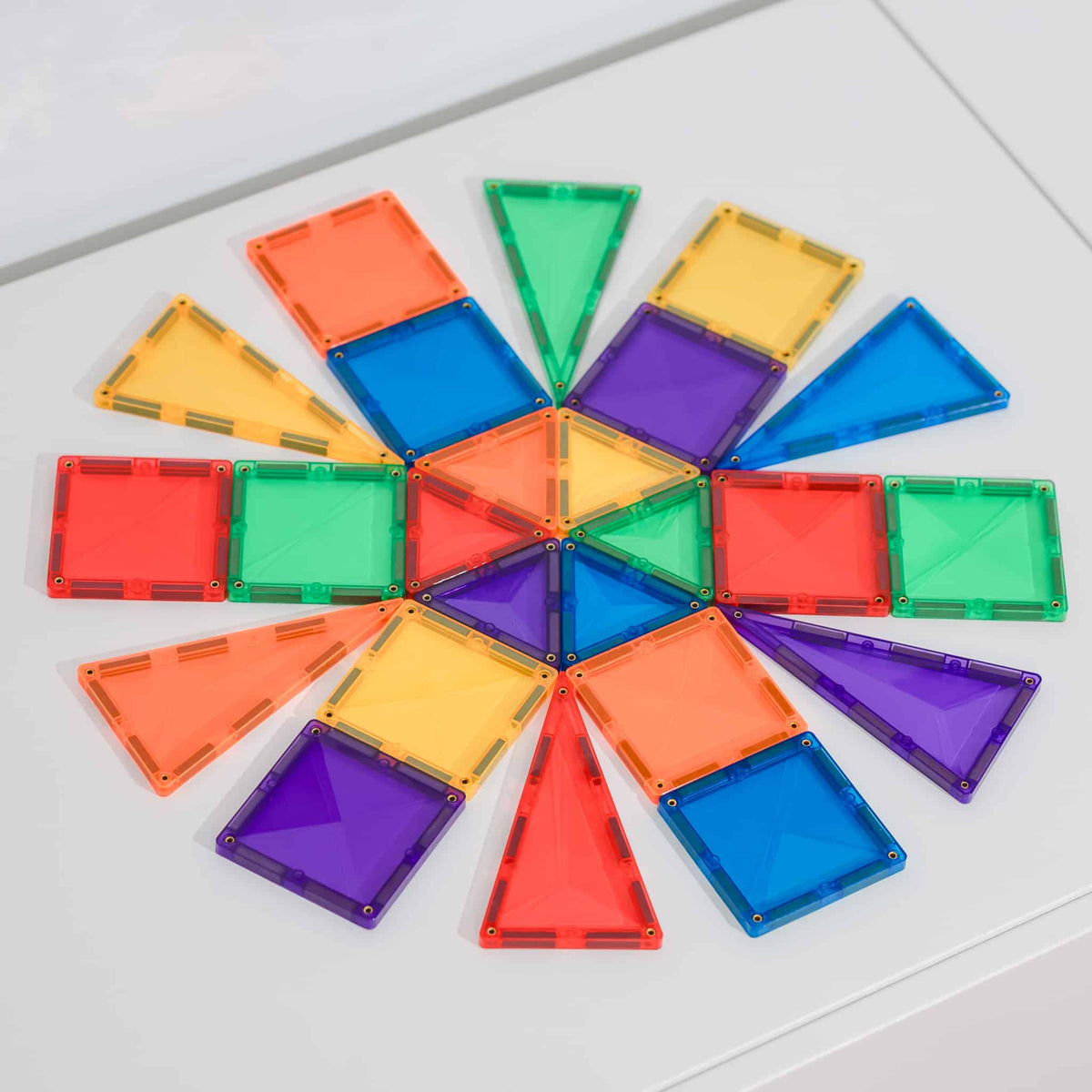 Connetix Tiles - 24 Piece Rainbow Mini Pack