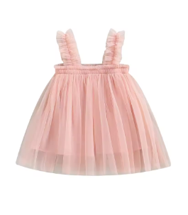 Tutu Sleeveless Dress | Pink