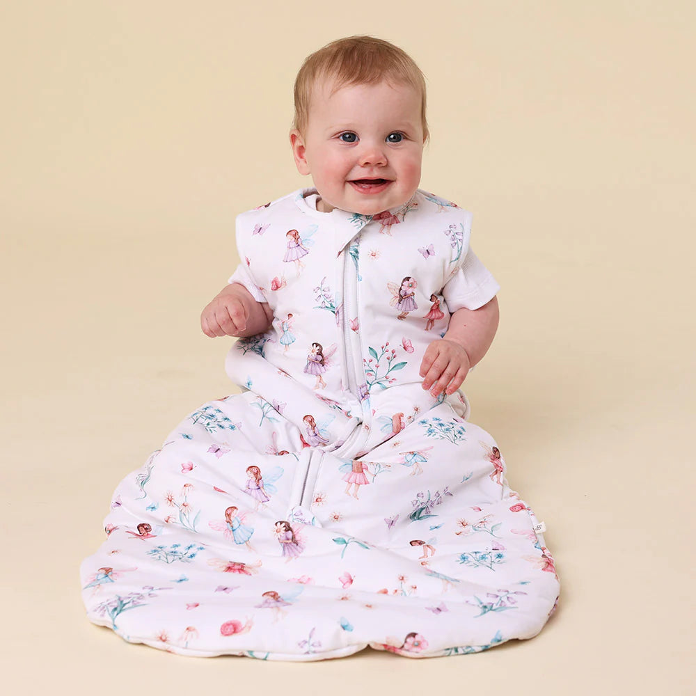 Snuggle Hunny Kids- 2.5 TOG Organic Sleeping Bag | Fairy Garden