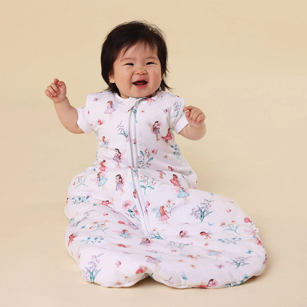 Snuggle Hunny Kids- 2.5 TOG Organic Sleeping Bag | Fairy Garden