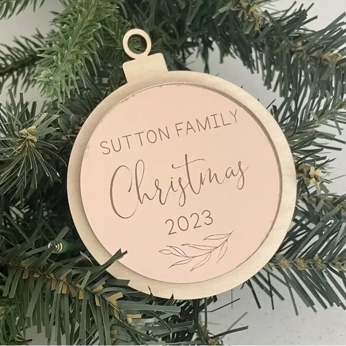 Timber Tinkers - Personalised Family Christmas 3D Ornament
