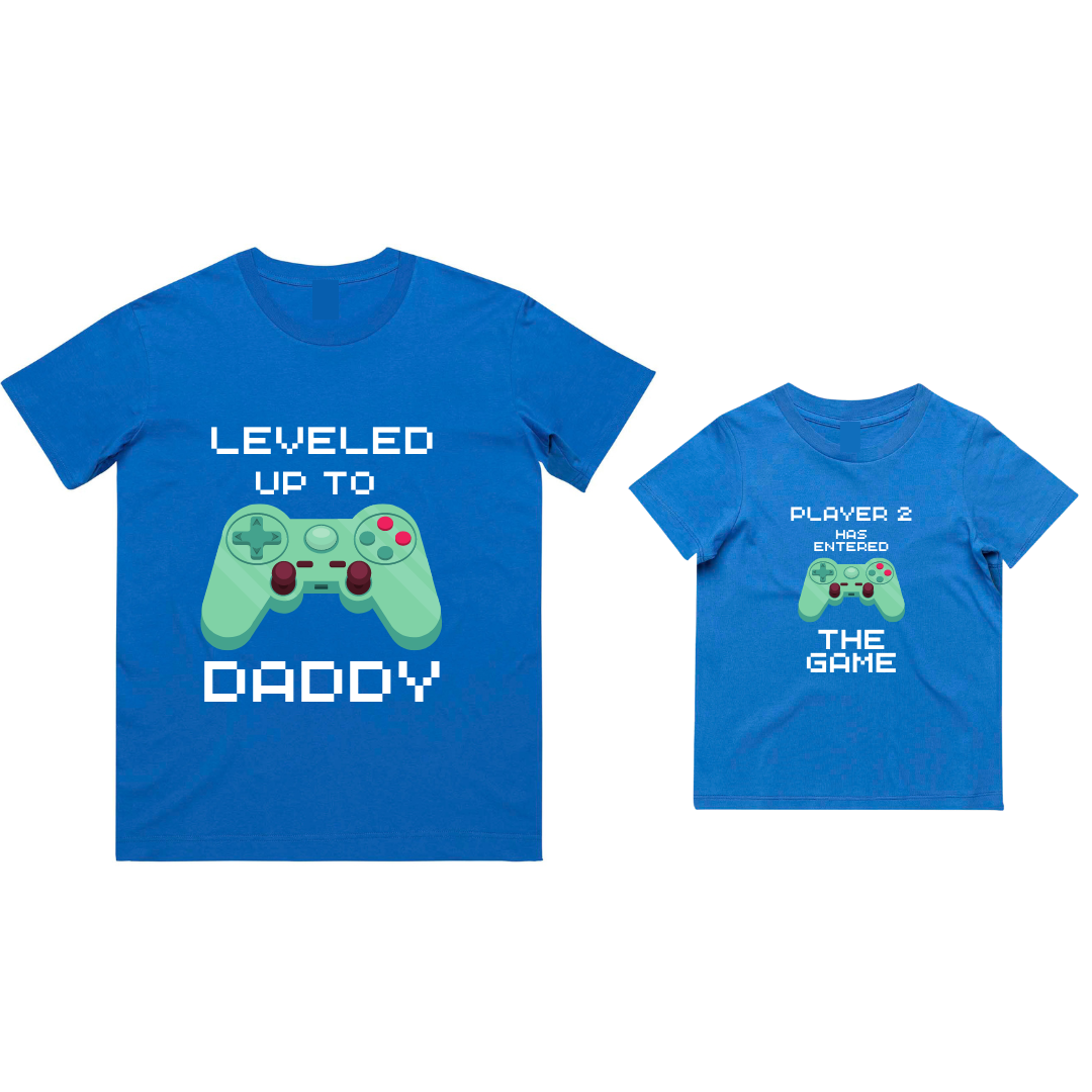 MLW By Design - Matching Video Game Dad & Kid Tees | Various Colours