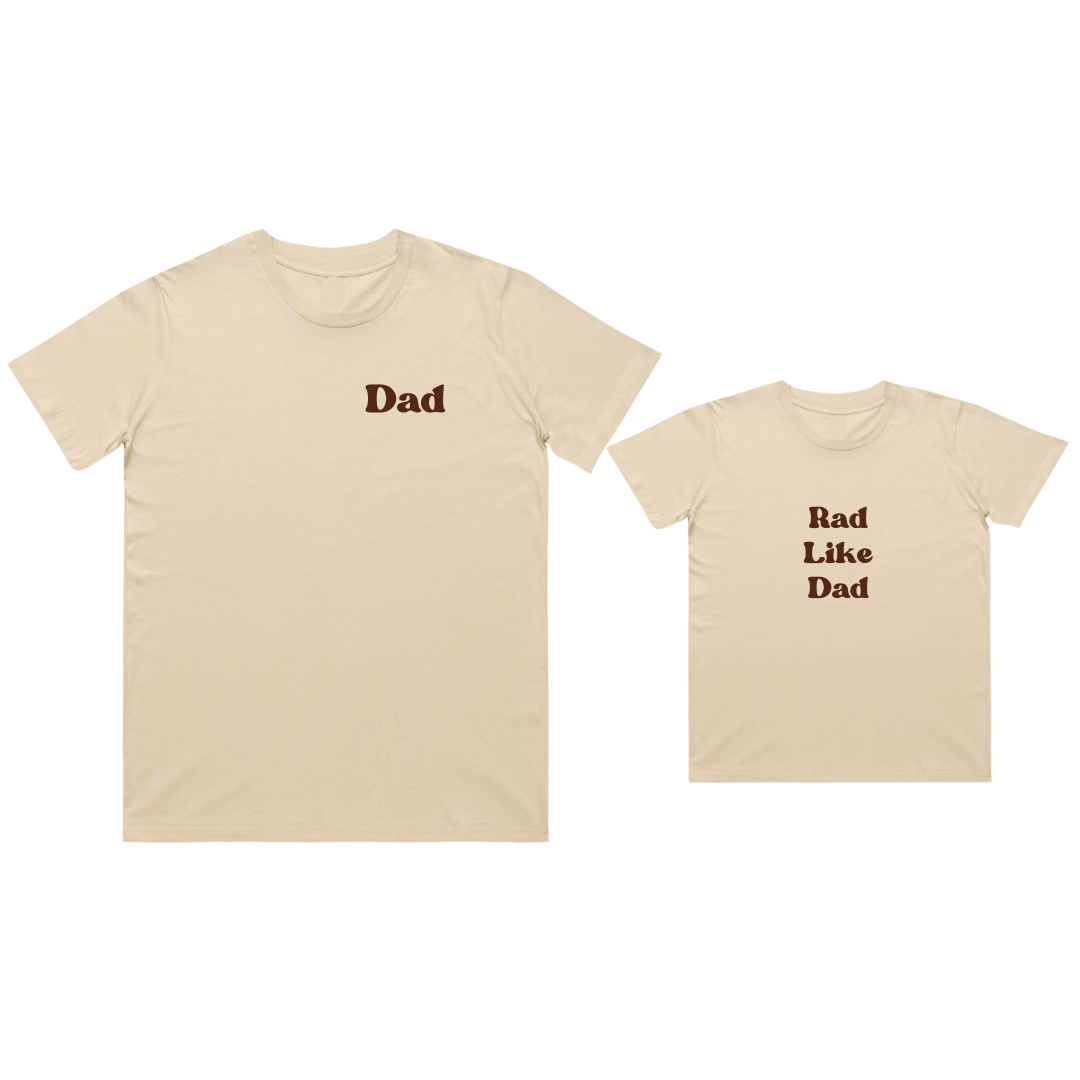 MLW By Design - Matching Rad Like Dad - Dad & Kid Tee | Various Colours