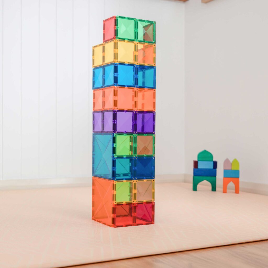 Connetix Tiles - 42 Piece Rainbow Square Pack