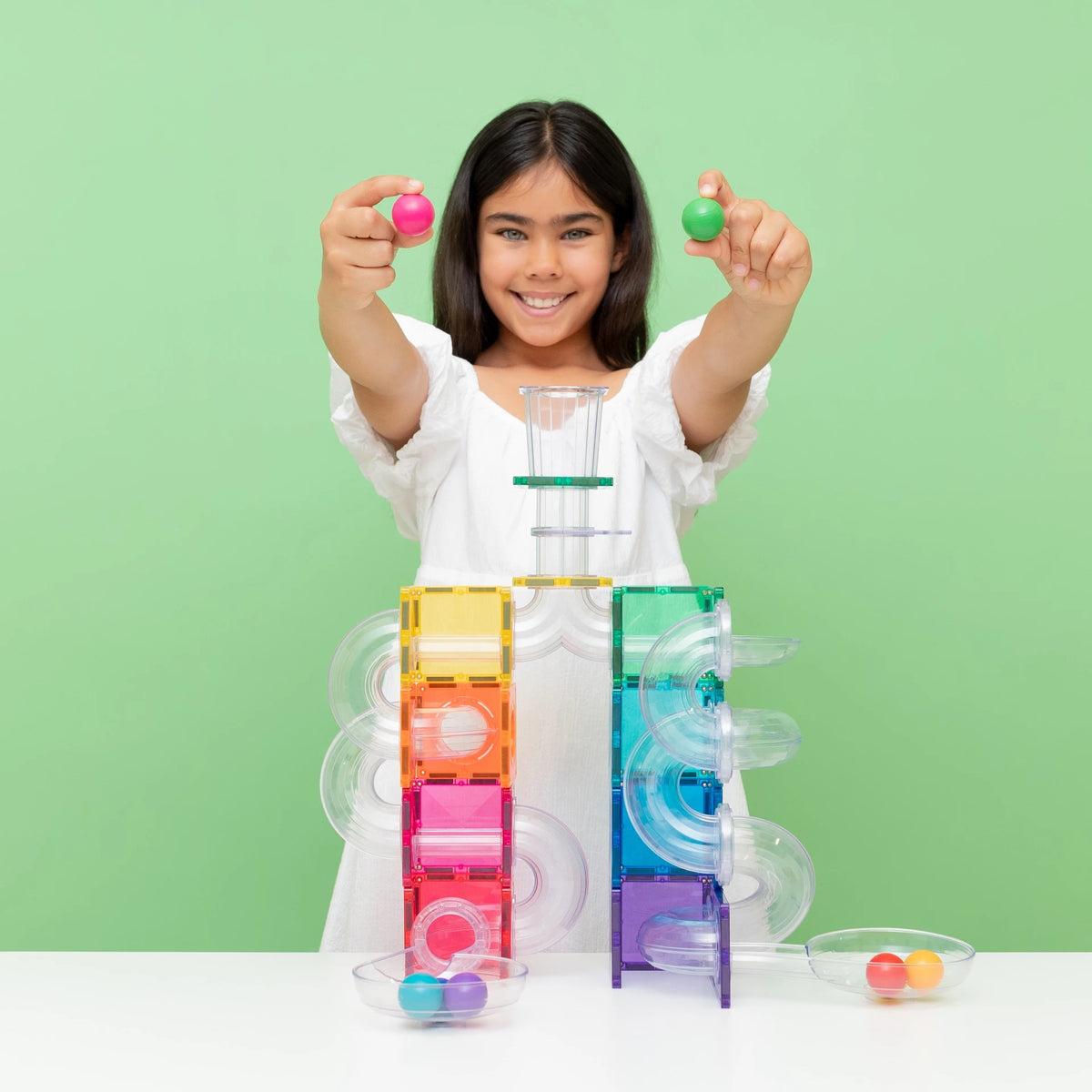 Connetix Tiles - 114 Piece Ball Run Bright Pack