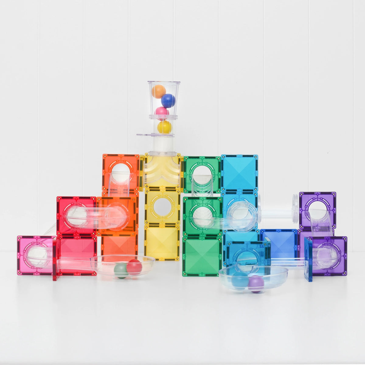 Connetix Tiles - 114 Piece Ball Run Bright Pack