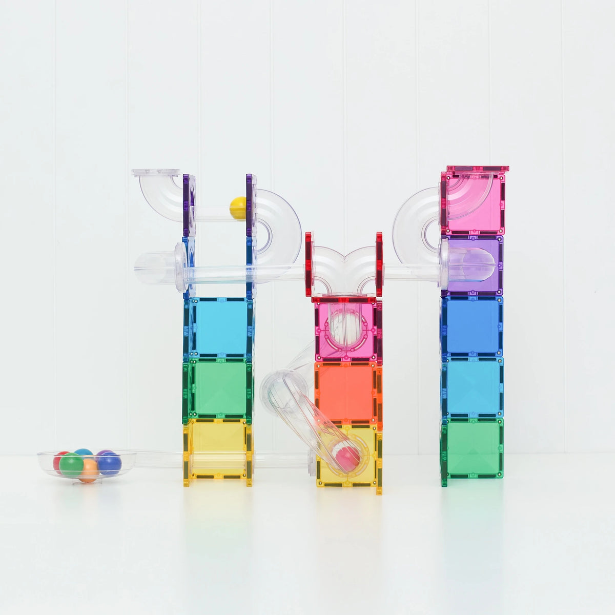 Connetix Tiles - 114 Piece Ball Run Bright Pack