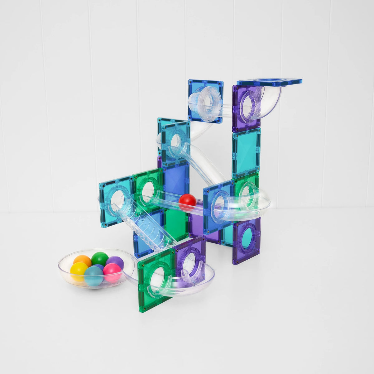 Connetix Tiles - 114 Piece Ball Run Bright Pack