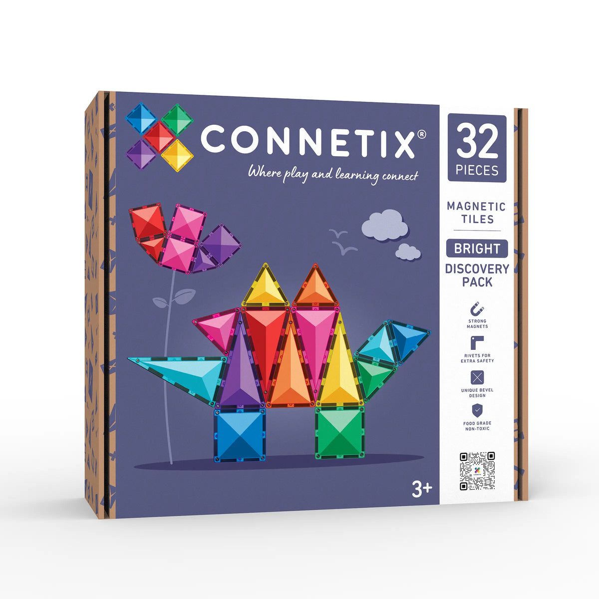 Connetix Tiles - 32 Piece Bright Discovery Pack