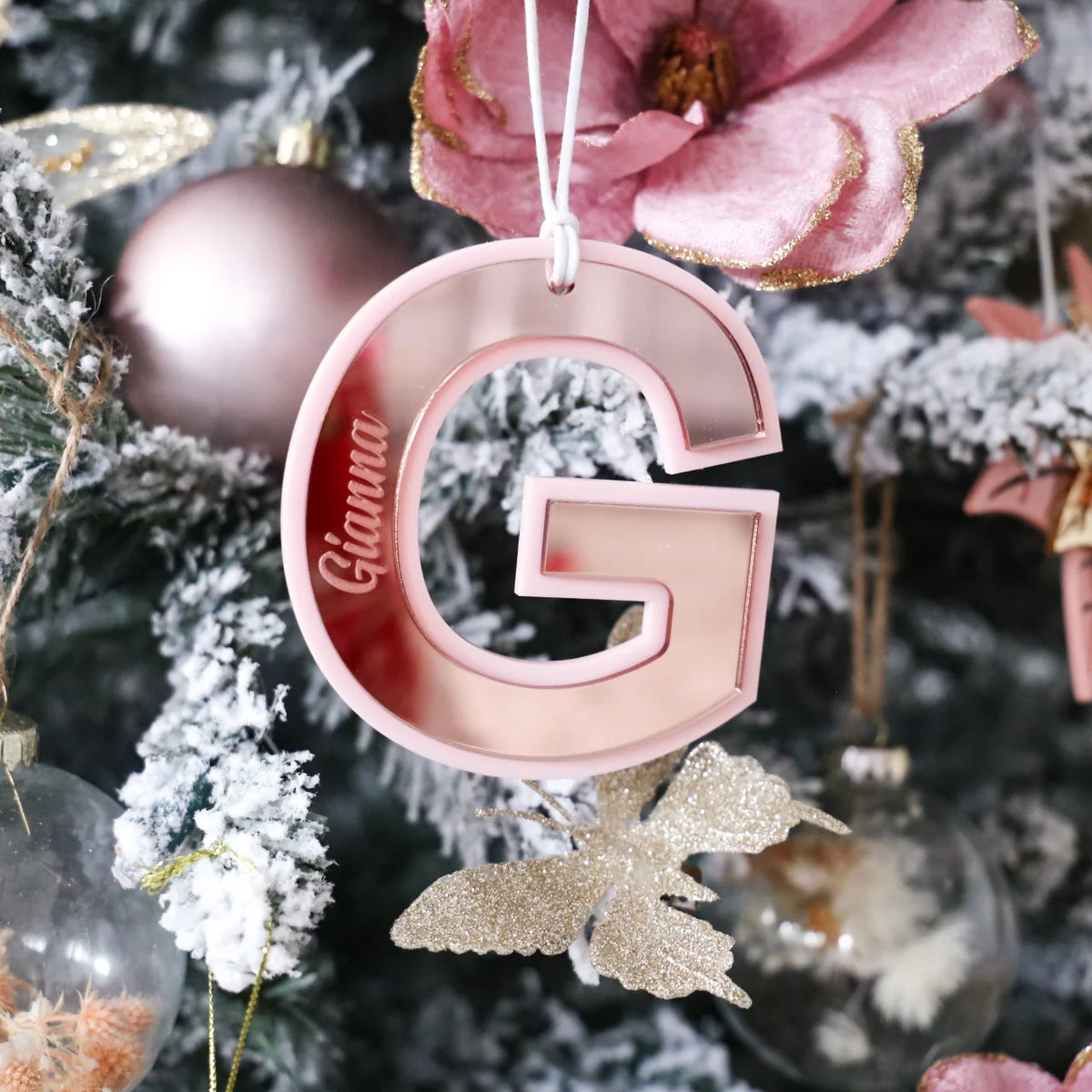 CMC Gold - 3D Double Layer Christmas Ornament | Letter Name