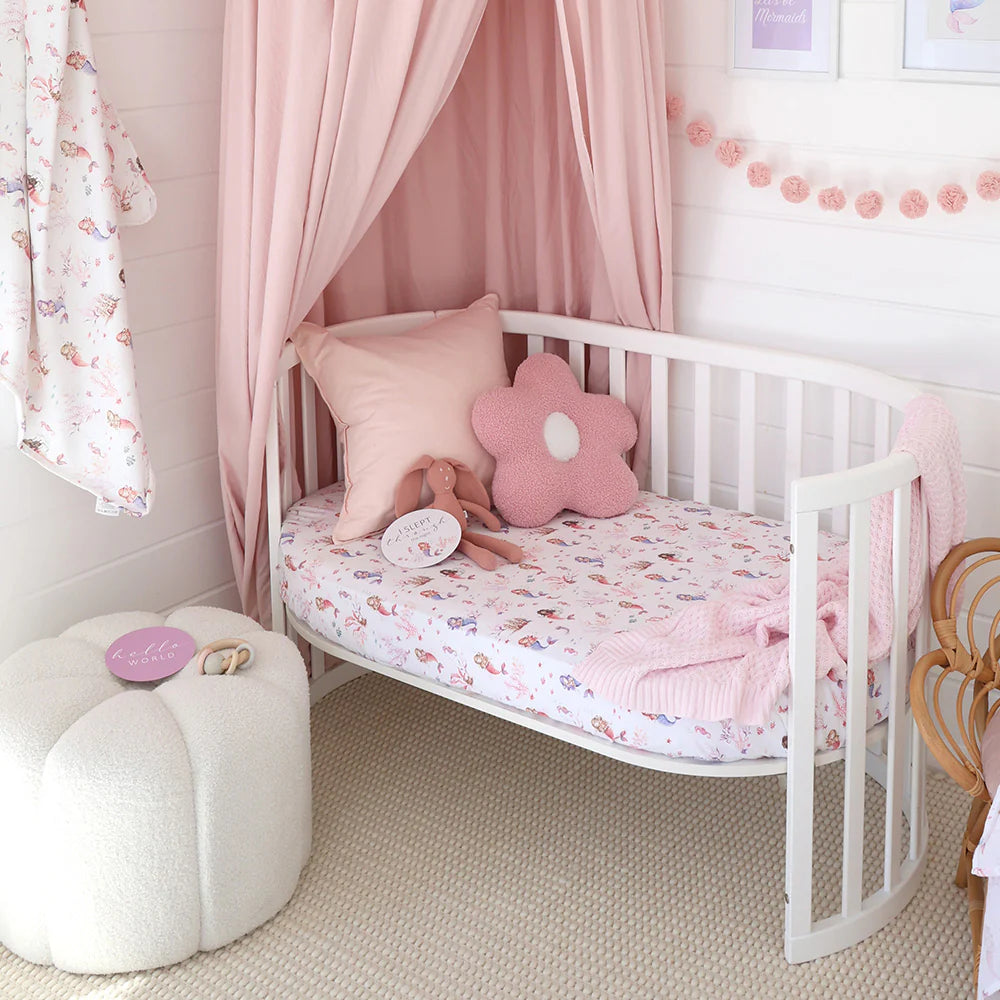 Snuggle Hunny Kids - Organic Fitted Cot Sheet | Mermaid