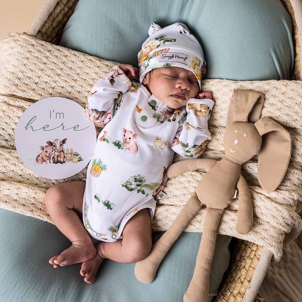 Snuggle Hunny Kids - Reversible Milestone Cards | Farm & Mint