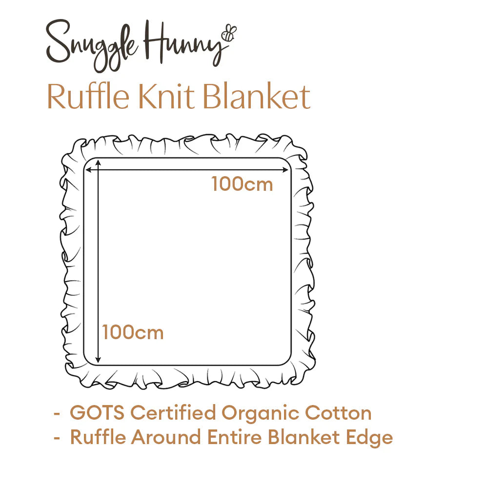 Snuggle Hunny Kids - Ruffle Knit Baby Blanket | Cream