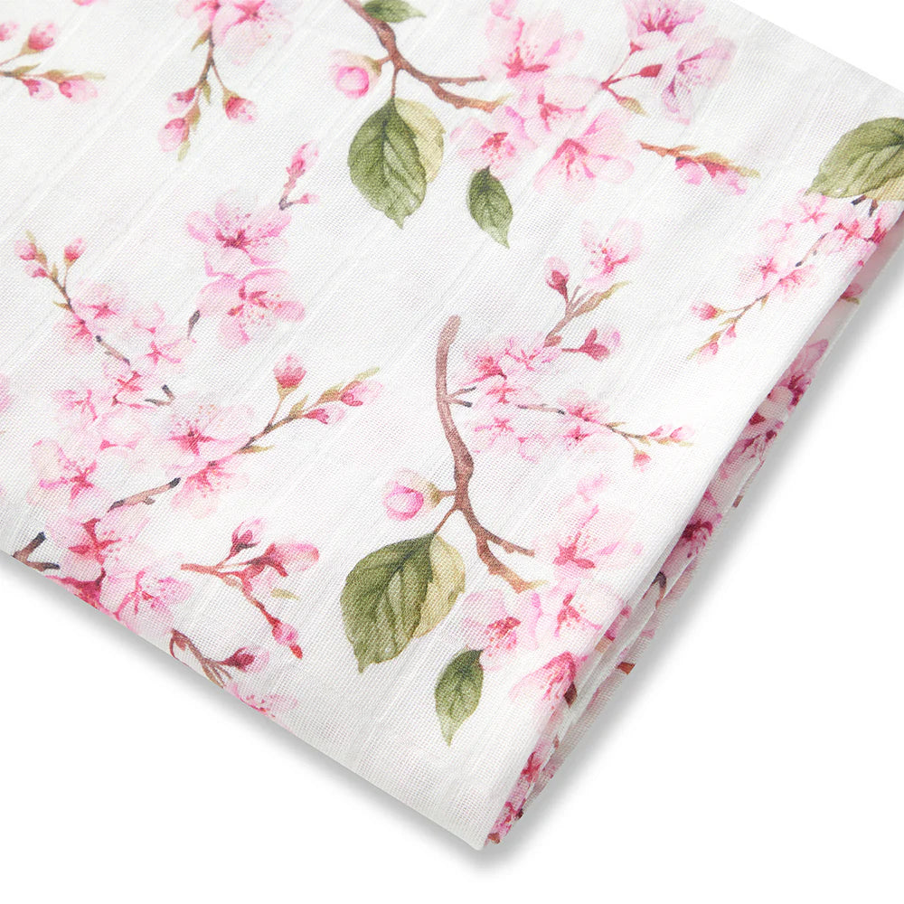 Snuggle Hunny Kids - Organic Muslin Wrap | Cherry Blossom