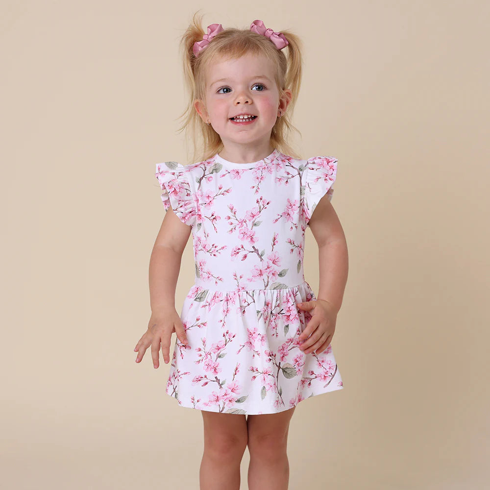 Snuggle Hunny Kids - Organic Dress | Cherry Blossom